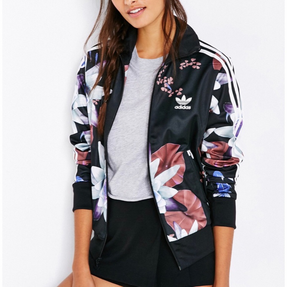 New Adidas Originals Lotus Print Track Jacket (M)